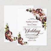 Rustikaler Fall Blumenzwiebeleinladung (Vorne/Hinten)