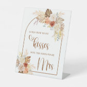 Rustikaler Fall Boho Arch Pampas Grass schätzen wi Sockelschild (Vorderseite)