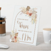 Rustikaler Fall Boho Arch Pampas Grass schätzen wi Sockelschild (In SItu)