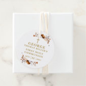 Rustikaler Fall Botanische Moderne Erste Heilige K Geschenkanhänger (Beispiel)