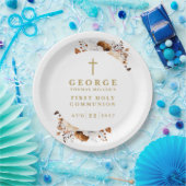 Rustikaler Fall Botanische Moderne Erste Heilige K Pappteller (Party)