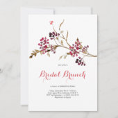 Rustikaler Fall Bridal Brunch Einladung mit Berrie (Vorderseite)