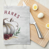 Rustikaler Fall dank Pumpkin Geschirrtuch (Viertel Falte)