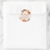 Rustikaler Fall der Liebe Pumpkin Herbst Brautpart Runder Aufkleber (Tasche)