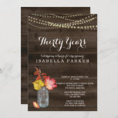 Rustikaler Fall - Einladung der Frau zum Geburtsta (Vorne/Hinten)