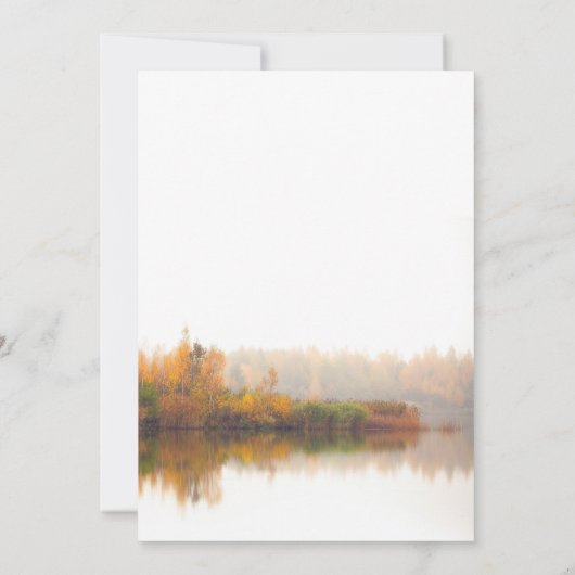 Rustikaler Fall Elegant und einfache Hochzeit Einladung (Rückseite)