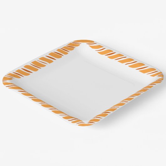 Rustikaler Fall-Erntedank-Border Pappteller (Gewinkelt)