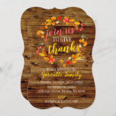 Rustikaler Fall-Erntedank Einladung (Vorne/Hinten)