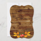 Rustikaler Fall-Erntedank Einladung (Rückseite)