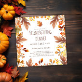 Rustikaler Fall Erntedank Freundliches Abendessen Einladung