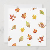 Rustikaler Fall Erntedank Freundliches Abendessen Einladung (Rückseite)