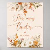 Rustikaler Fall erraten, wie viele Bonbons Babydus Poster (Vorne)