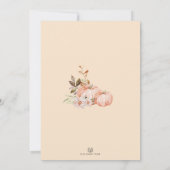 Rustikaler Fall Floral Quinceañera Mis Quince Anos Einladung (Rückseite)