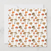 Rustikaler Fall Foliage Wildblumen Pilz Einladung (Rückseite)