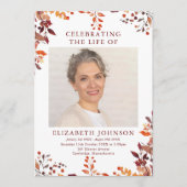 Rustikaler Fall Gedenkfeier Programm (Vorderseite)