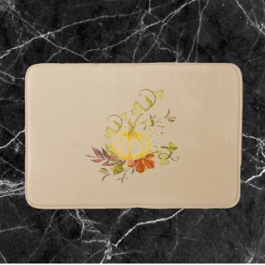 Rustikaler Fall Gelb Beige und Gold Herbst Badematte