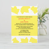 Rustikaler Fall Gelber Ahorn Blätter farbenfroher  Einladung (Stehend Vorderseite)