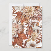 Rustikaler Fall Gerahmt Brown Bow Babydusche Einladung (Rückseite)