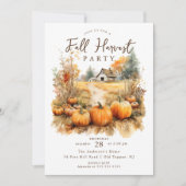 Rustikaler Fall Harvest Erntedank Einladung (Vorderseite)
