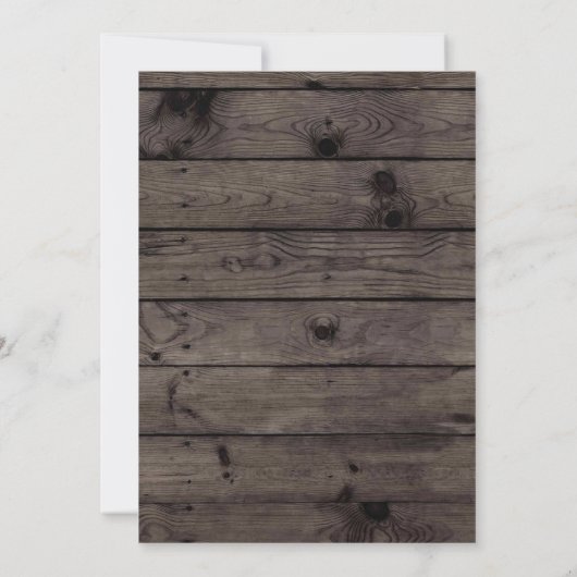 Rustikaler Fall-Herbst-Blumenhenne-Party Einladung (Rückseite)