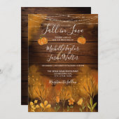 Rustikaler Fall in der Liebe Herbst Botanischer Kü Einladung (Vorne/Hinten)