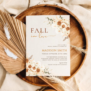 Rustikaler Fall in Liebe Brautparty Boho Einladung