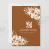 Rustikaler Fall in Liebe Brautparty Boho Einladung (Rückseite)