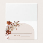 Rustikaler Fall in Liebe Hochzeit Platzkarten (Außenseite Aufgefaltet)