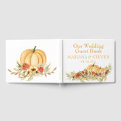 Rustikaler Fall in Liebe Pumpkin Hochzeit Gästebuch (Voll)