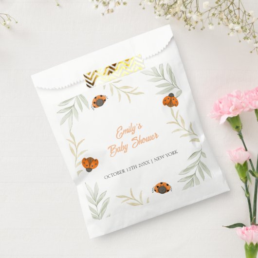 Rustikaler Fall Ladybug Grüne Kinderdusche Geschenktütchen (Versiegelt)