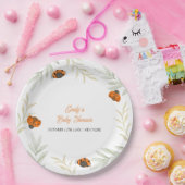 Rustikaler Fall Ladybug Grüne Kinderdusche Pappteller (Party)