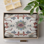 Rustikaler Fall mit blauer Dekoupage Seidenpapier (Geschenk)