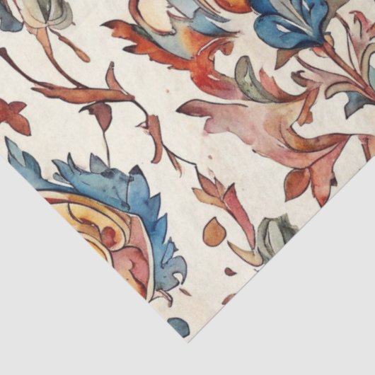 Rustikaler Fall mit blauer Dekoupage Seidenpapier (Ausschnitt)