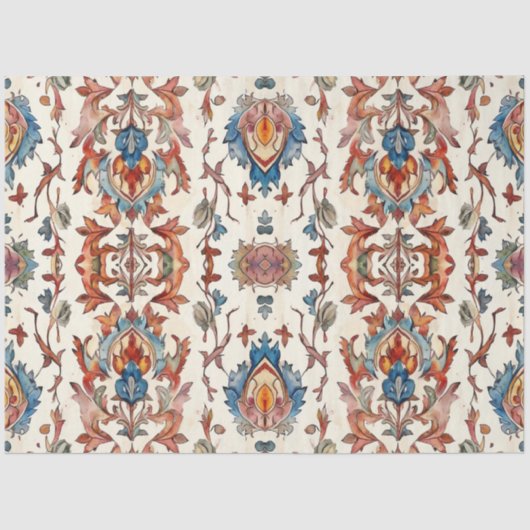 Rustikaler Fall mit blauer Dekoupage Seidenpapier (Vorderseite)