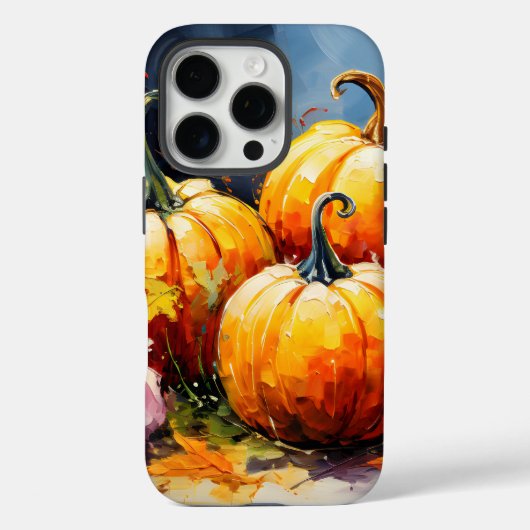 Rustikaler Fall Pumpkin farbige Herbst Blätter Case-Mate iPhone Hülle (Rückseite)