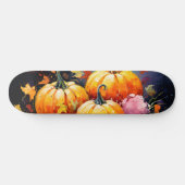 Rustikaler Fall Pumpkin farbige Herbst Blätter Skateboard (Horizontal)