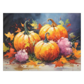 Rustikaler Fall Pumpkin farbige Herbst Blätter Tischdecke (Vorderseite (Horizontal))