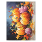 Rustikaler Fall Pumpkin farbige Herbst Blätter Tischdecke (Vorderseite)