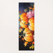 Rustikaler Fall Pumpkin farbige Herbst Blätter Yogamatte (Vorderseite)