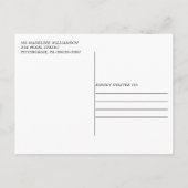 Rustikaler Fall Pumpkin Floral Lights Save the Dat Ankündigungspostkarte (Rückseite)