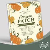 Rustikaler Fall Pumpkin Patch Leaf Season Event Fl Flyer