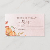 Rustikaler Fall Pumpkin Wie viele Kisses Bridal Sp Begleitkarte (Vorderseite)