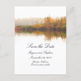 Rustikaler Fall Save the Date Ankündigungspostkarte