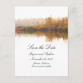 Rustikaler Fall Save the Date Ankündigungspostkarte