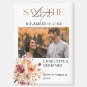 Rustikaler Fall Save the Date Hochzeit Magnet (Vorderseite)