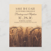 Rustikaler Fall Save the Date Postkarten mit Weize (Vorderseite)
