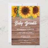 Rustikaler Fall Sonnenblume Kindersprinkle Einladung (Vorderseite)