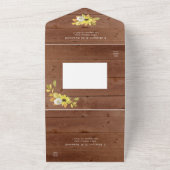 Rustikaler Fall Sonnenblume Laternenleuchten Holzv All In One Einladung (Außenbereich)