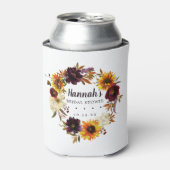 Rustikaler Fall Sonnenblumen Brautparty Dosenkühler (Kanne Vorderseite)