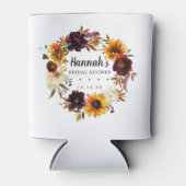 Rustikaler Fall Sonnenblumen Brautparty Dosenkühler (Vorderseite)